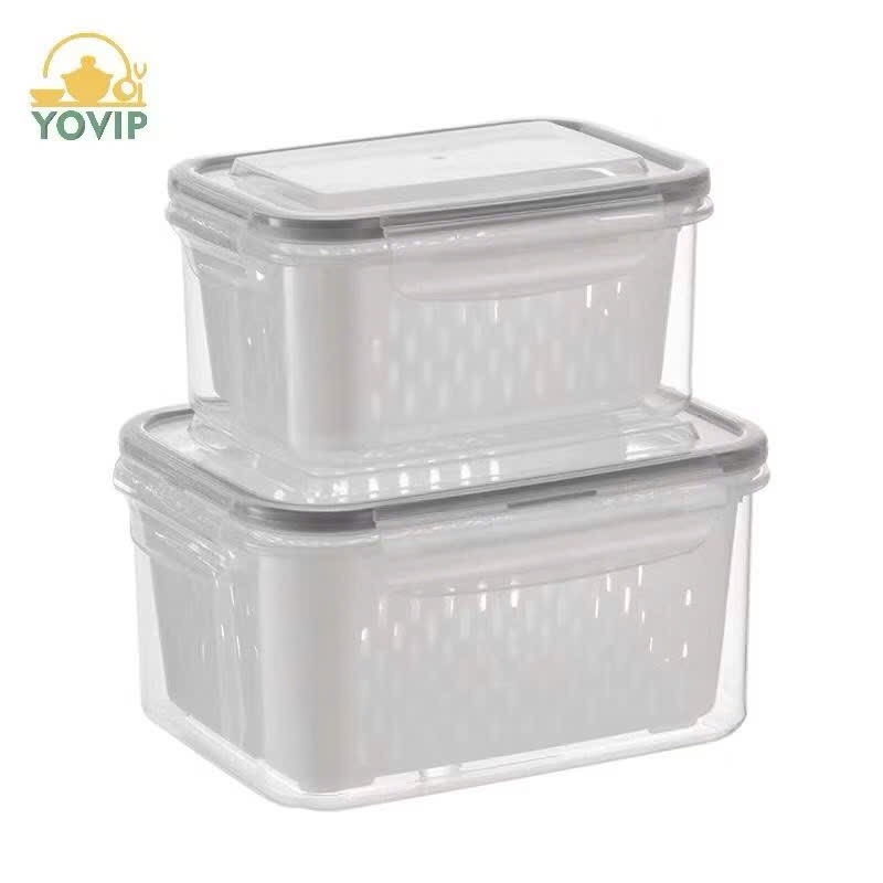 ĐỒ GIA DỤNG - SET 2 HỘP NHỰA ĐỰNG TỦ MÁT