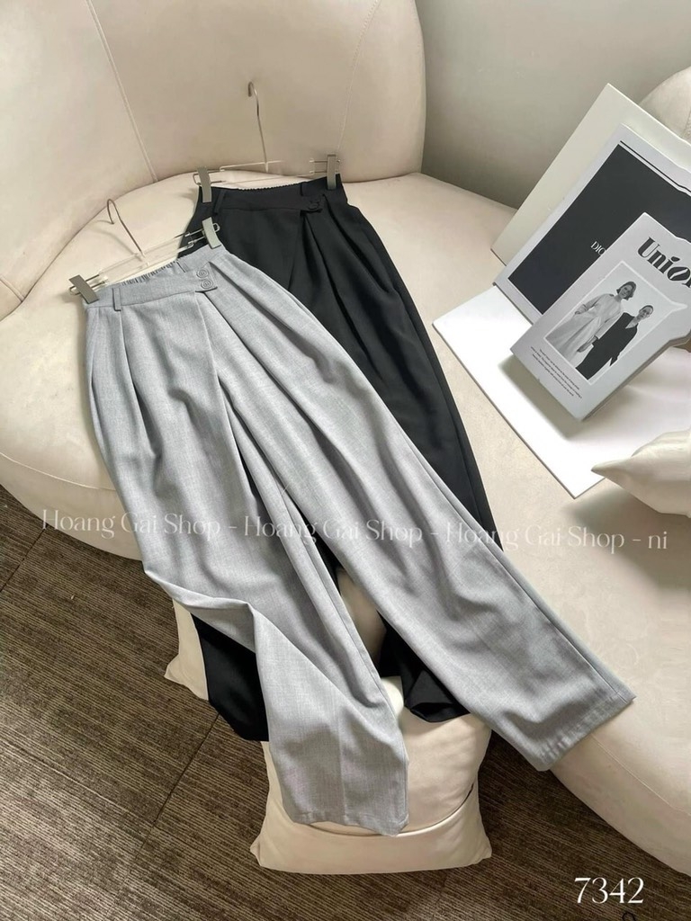 QUẦN BAGGY GU CHÉO CẠP ỐNG RỘNG(xả 85k)