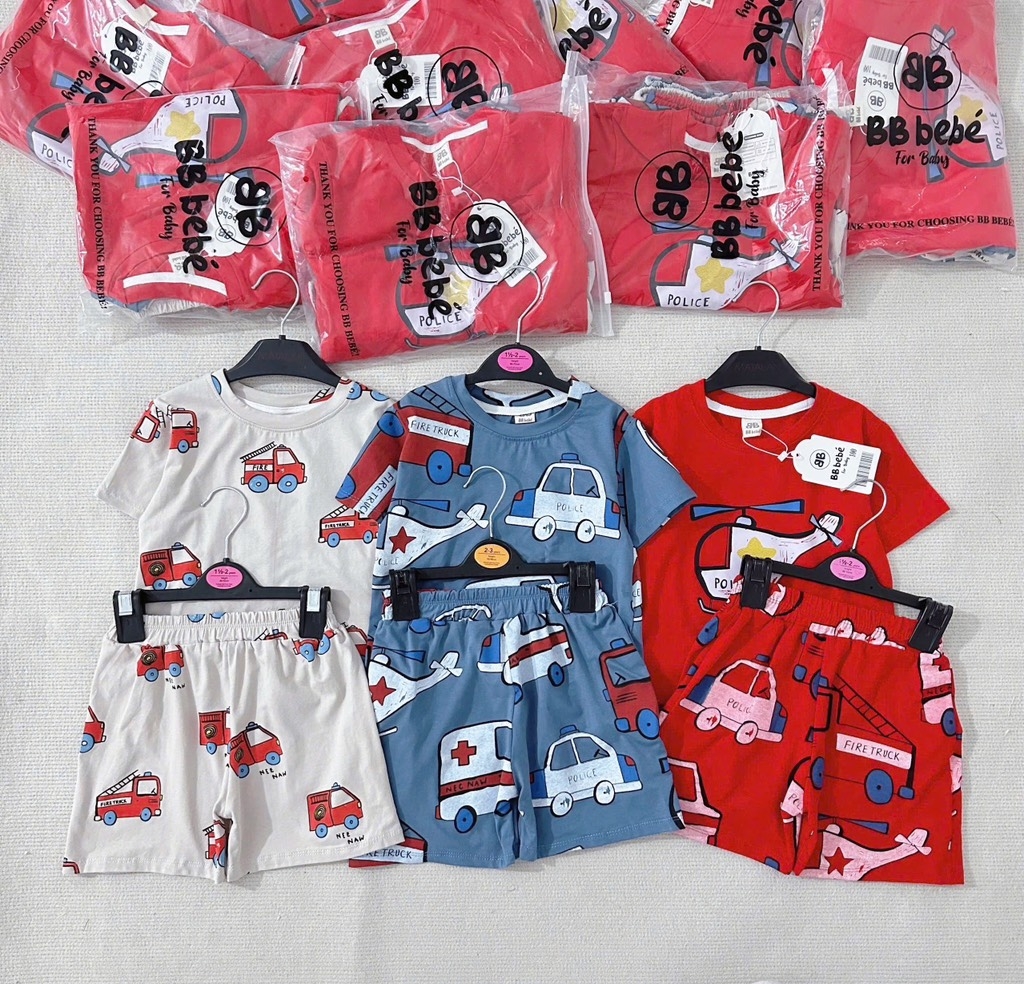 SET 3 BỘ CỘC Ô TÔ CỨU HOẢ BÉ TRAI SẴN (XẢ 99k)