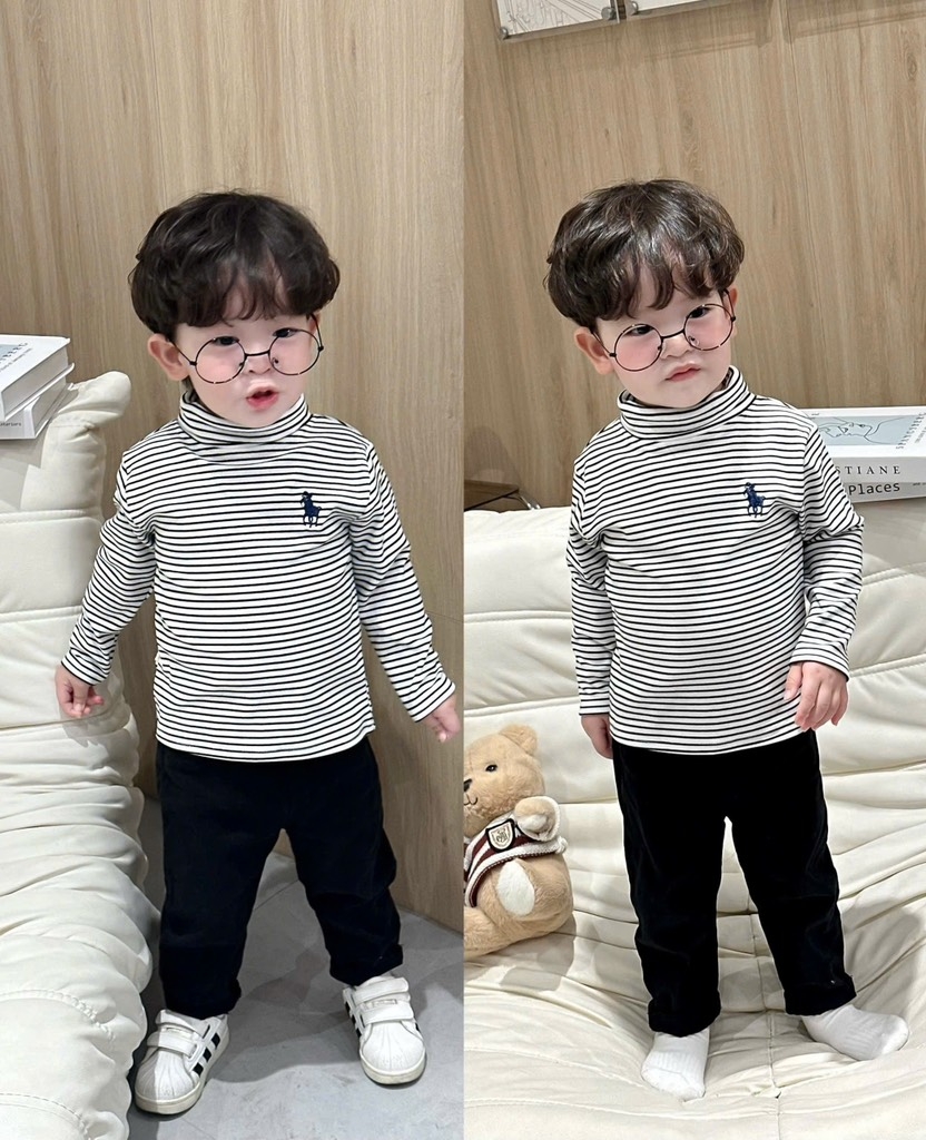 SET 4 ÁO GIỮ NHIỆT CỔ LỌ DÀI TAY BÉ TRAI