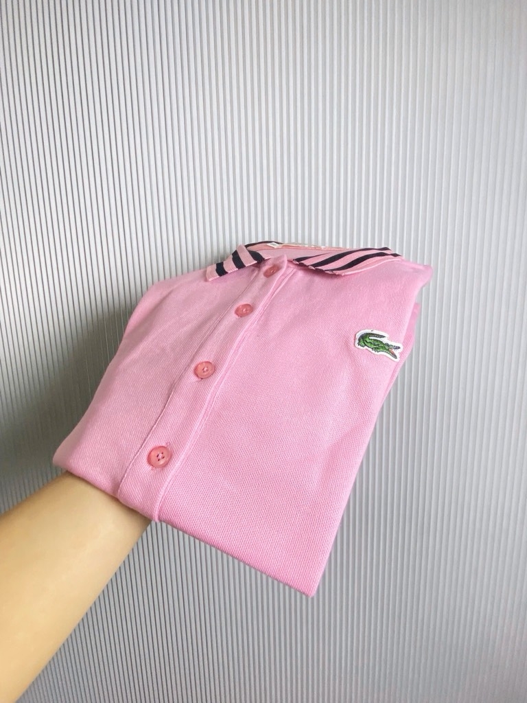 ÁO POLO CÁ XẤU HỒNG CỔ VIỀN NỮ SẴN