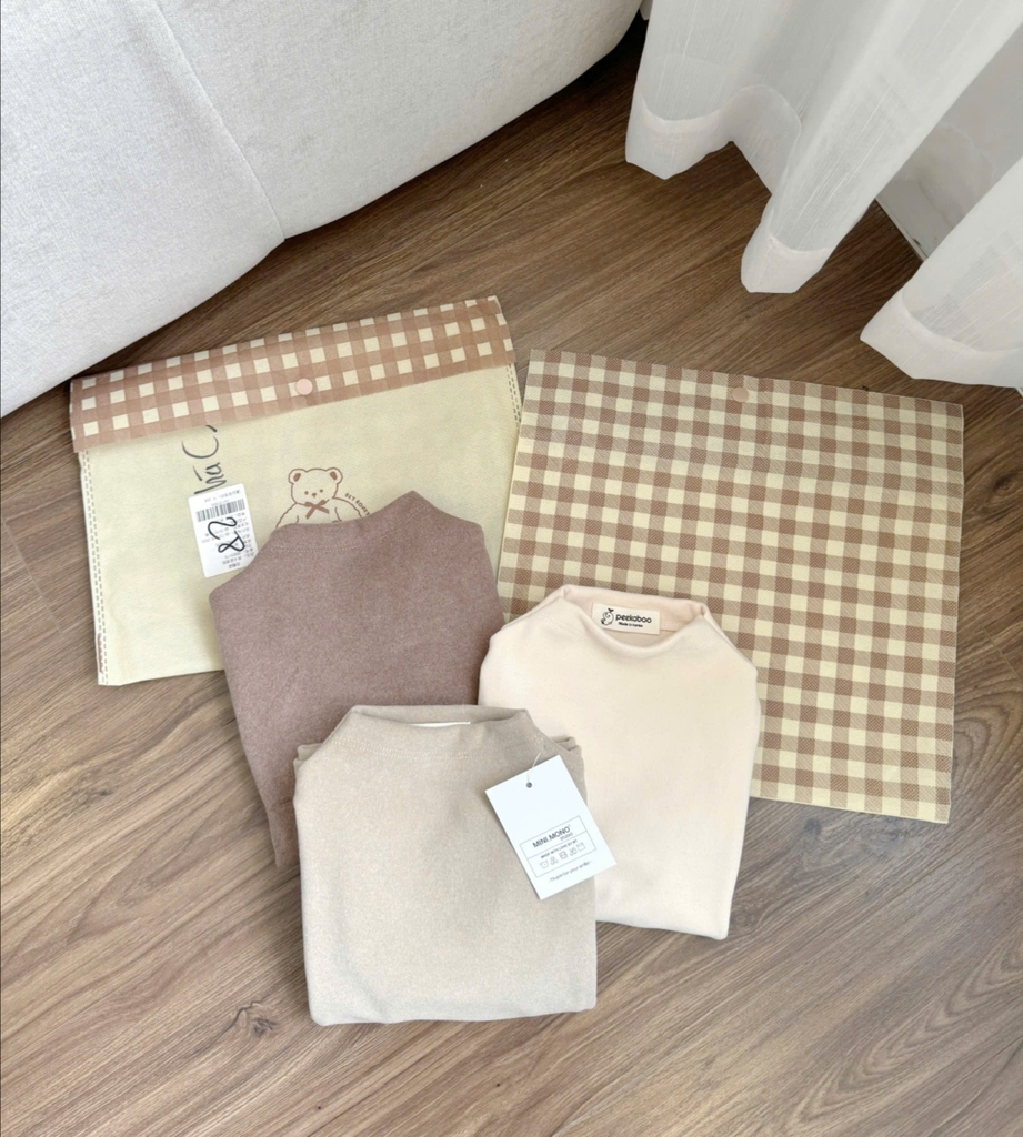 SET 2 ÁO GIỮ NHIỆT PEE DÀI TAY CHO BÉ TRAI BÉ GÁI
