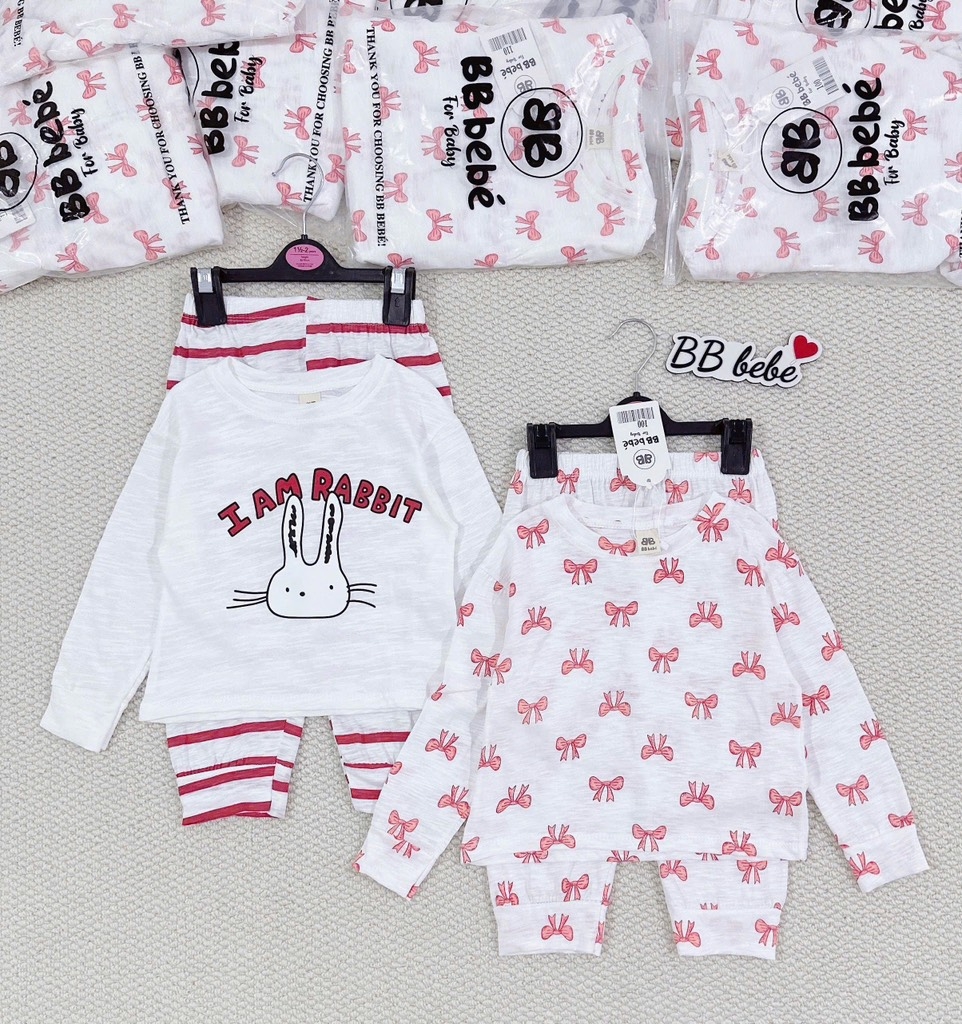 SET 2 BỘ DÀI XƯỚC NƠ THỎ BÉ GÁI(XẢ 85k)