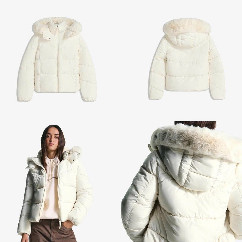 ÁO PHAO BÉO MŨ LÔNG NỮ THU ĐÔNG