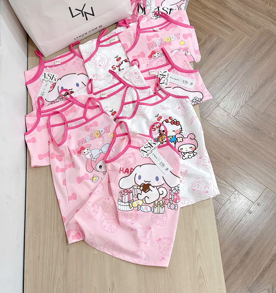 SET VÁY 2 DÂY KITTY MELODY BÉ GÁI