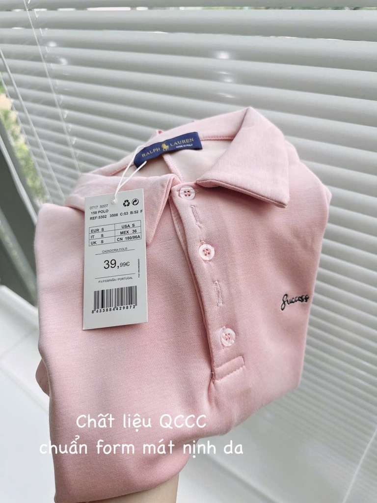 VÁY POLO UMI HỒNG PASTEL NỮ SẴN( xả 105k )