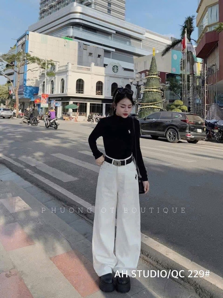 QUẦN JEAN SUÔNG THÊU NGỰA 3 MÀU NỮ SẴN (SALE 97k)