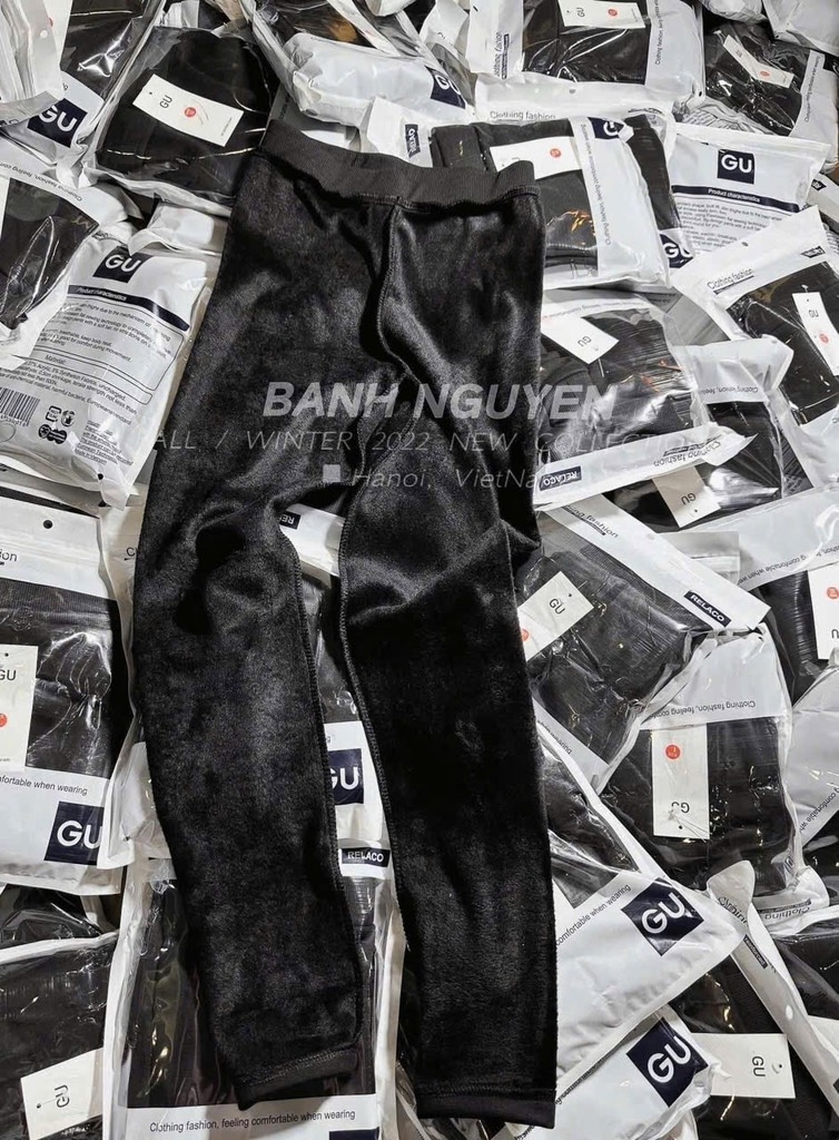 QUẦN LEGGING LÓT LÔNG DÀI BÉ GÁI