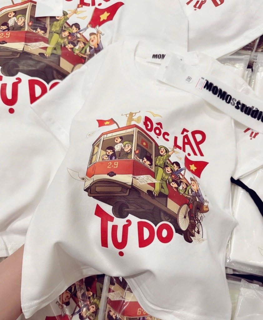 ÁO MẸ CON IN HÌNH ĐỘC LẬP TỰ DO
