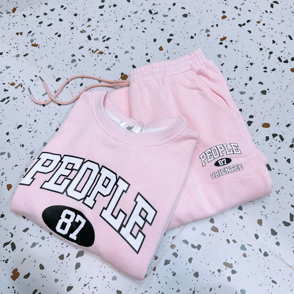 BỘ DÀI NỈ VẢI DƯ SỐ 87 MÀU HỒNG NỮ THU ĐÔNG