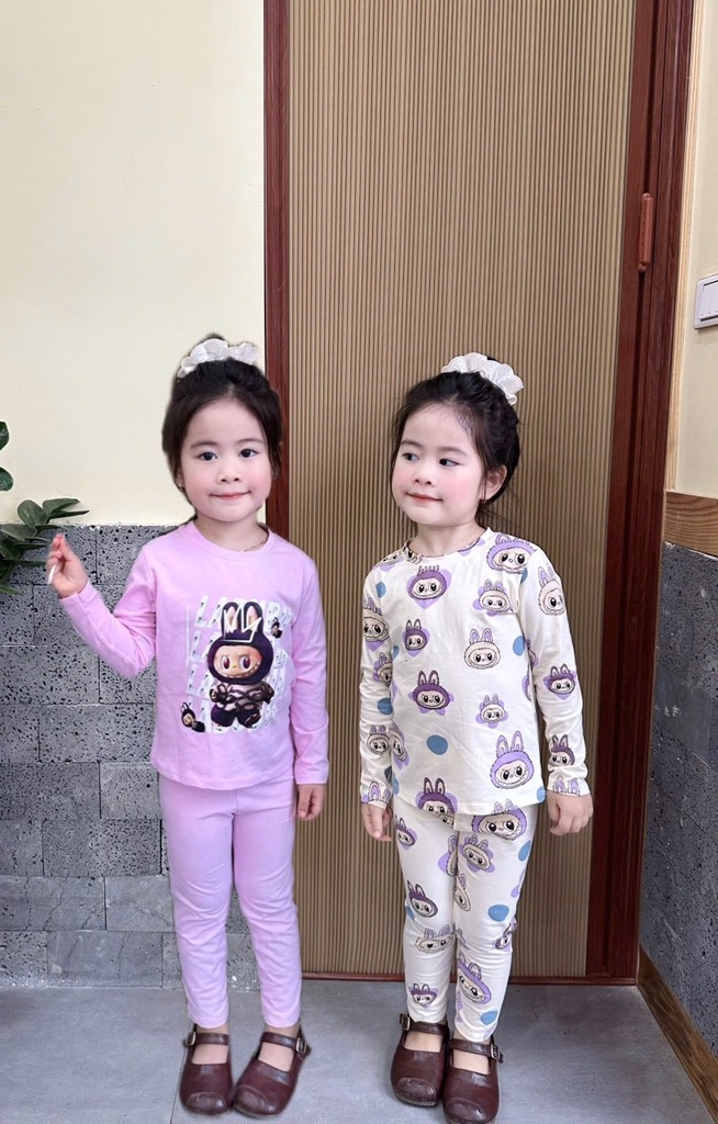 SET 2 BỘ COTTON LABUBUTHU ĐÔNG  BÉ GÁI (sale 79k)
