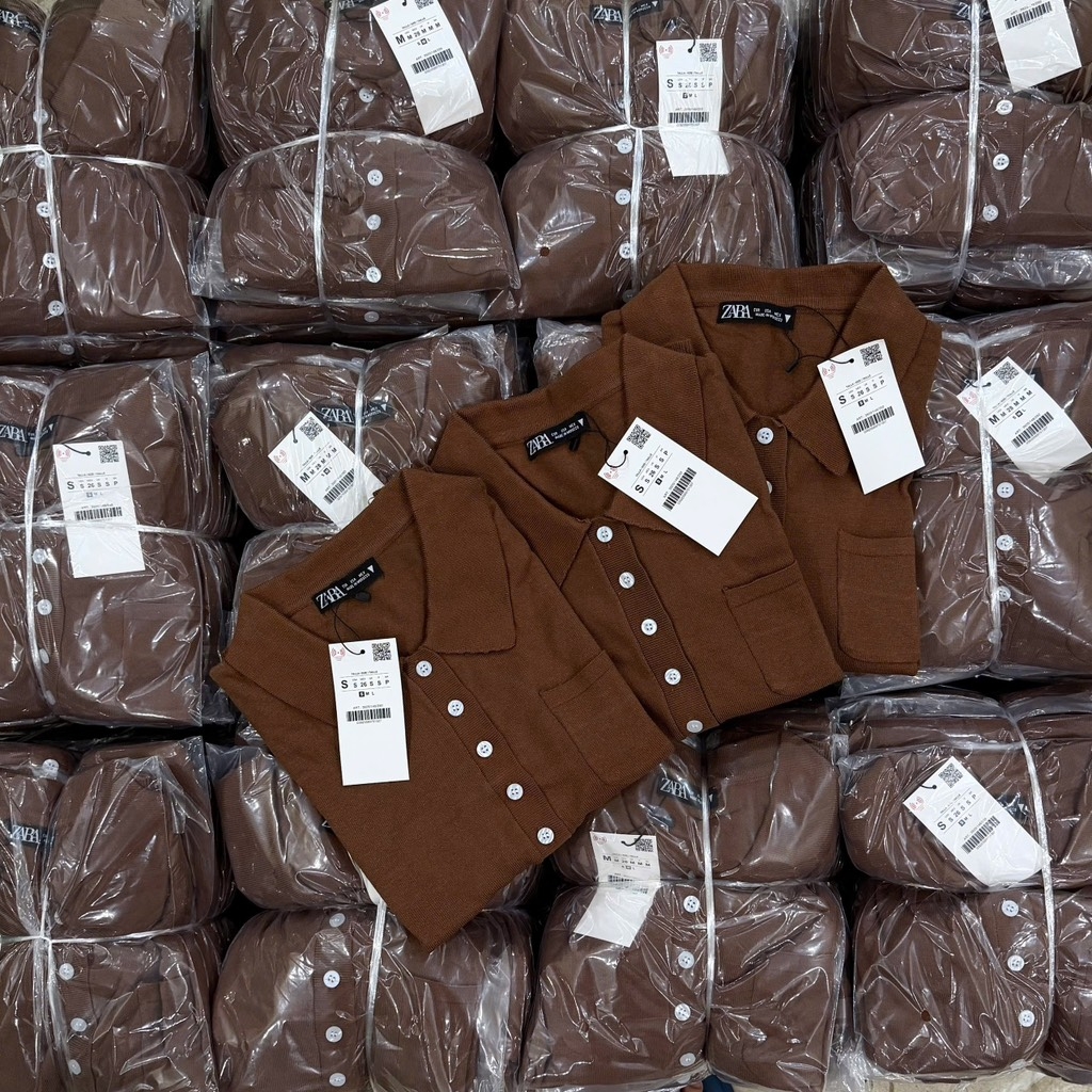 ÁO LEN CỔ POLO DÀI TAY NÂU SOCOLA NỮ THU ĐÔNG