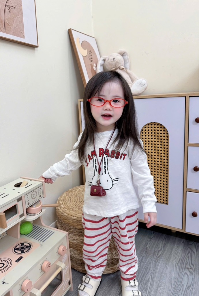 SET 2 BỘ DÀI XƯỚC NƠ THỎ BÉ GÁI(XẢ 85k)