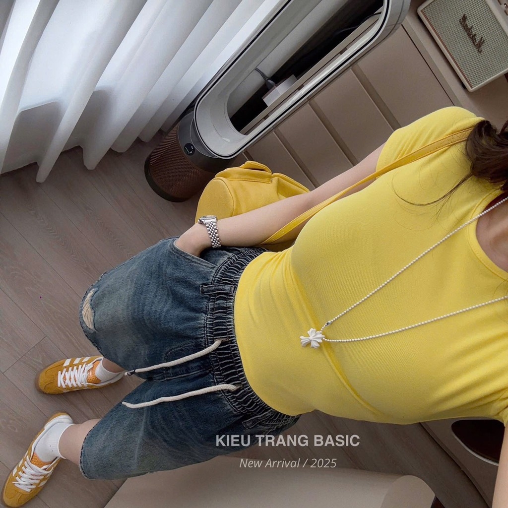 SET ÁO COTTON MIX QUẦN NGỐ JEAN NỮ SẴN