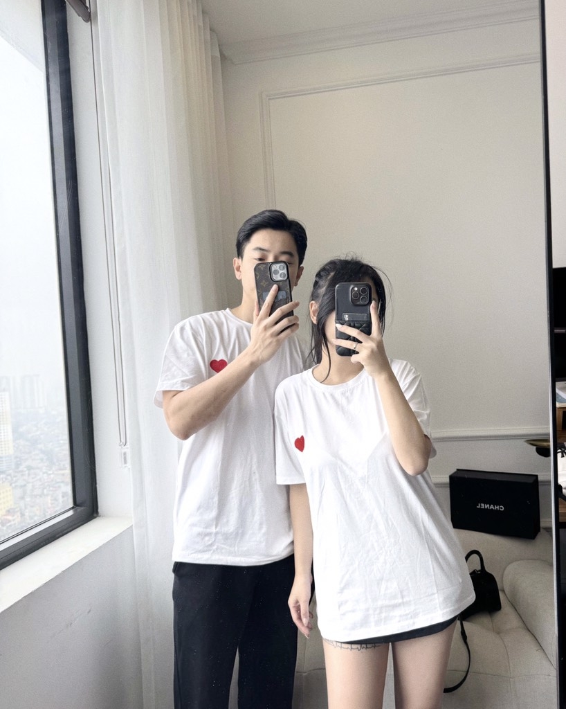 ÁO PHÔNG THÊU TIM 3M ( xả 69k)