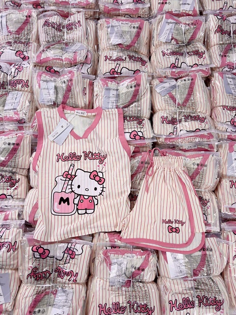 SET BỘ SÁT NÁCH HELLO KITTY HỒNG KẺ
