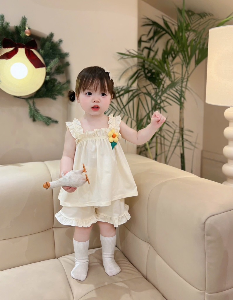 SET 2 BỘ 2 DÂY BÈO ĐÍNH HOA BÉ GÁI SẴN (SALE 95k)