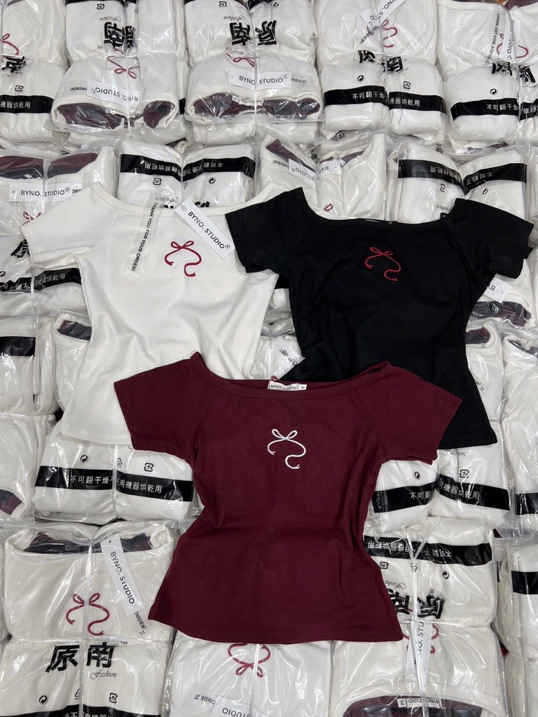 SET 3 ÁO ZIP TRỄ VAI THÊU NƠ