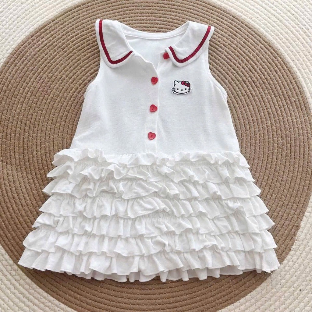 VÁY POLO BÉ GÁI PHỐI BÈO TẦNG SẴN