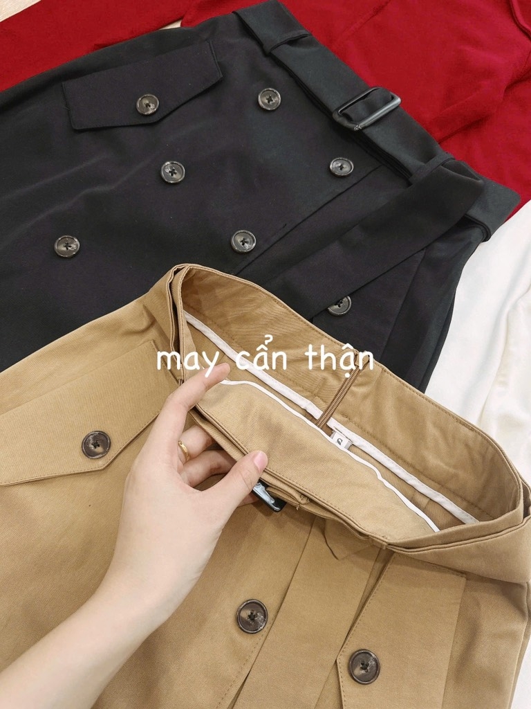 SET CHÂN VÁY MIDI ĐAI ÁO CT THIẾT KẾ NỮ SẴN(Xả 99k)