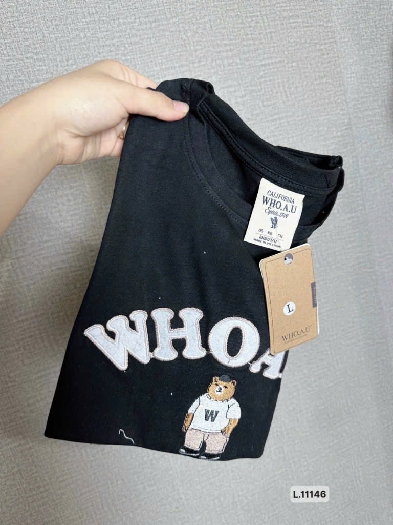 ÁO PHÔNG NỮ CỘC WHOAU ĐEN SẴN (SALE 55k)