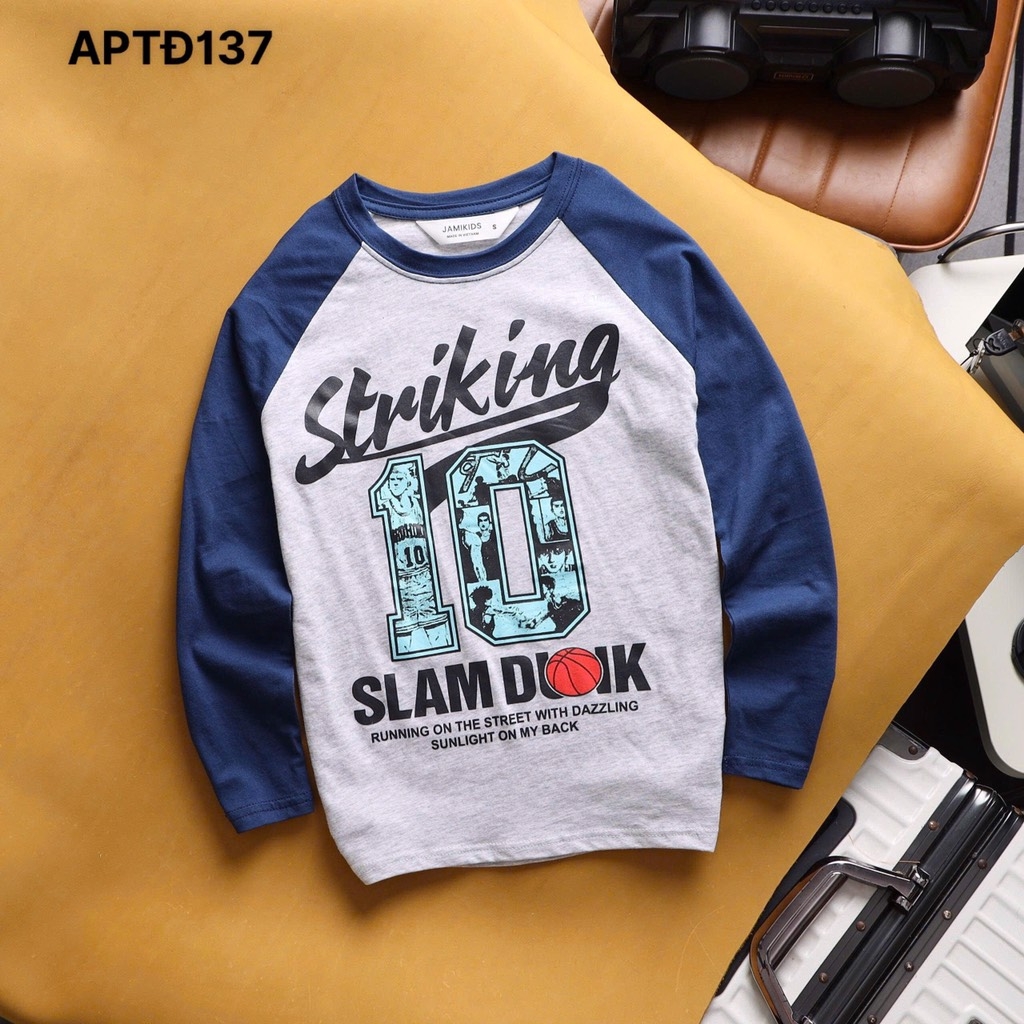 ÁO PHÔNG DÀI TAY SIZE ĐẠI JAMIKIDS BÉ TRAI