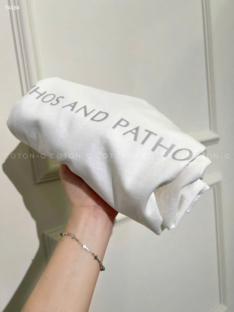 ÁO PHÔNG TRẮNG CHỮ ETHOS AND PATHOS NỮ