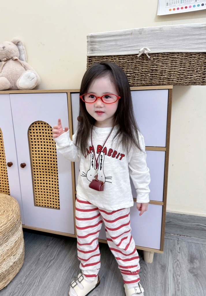 SET 2 BỘ DÀI XƯỚC NƠ THỎ BÉ GÁI(XẢ 85k)
