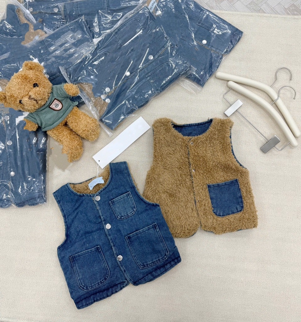 ÁO GILE DENIM LÓT NỈ SIÊU CƯNG CHO BÉ
