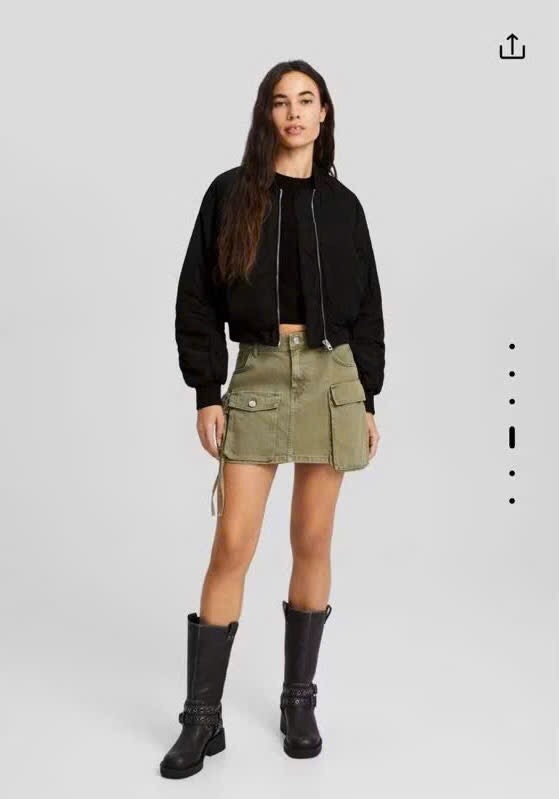 ÁO KHOÁC PHAO BOMBER BERSHKA DƯ XỊN NỮ THU ĐÔNG