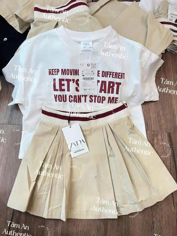 SET VÁY ZR KAKI TONE BE BÉ GÁI SẴN(Xả 39k)