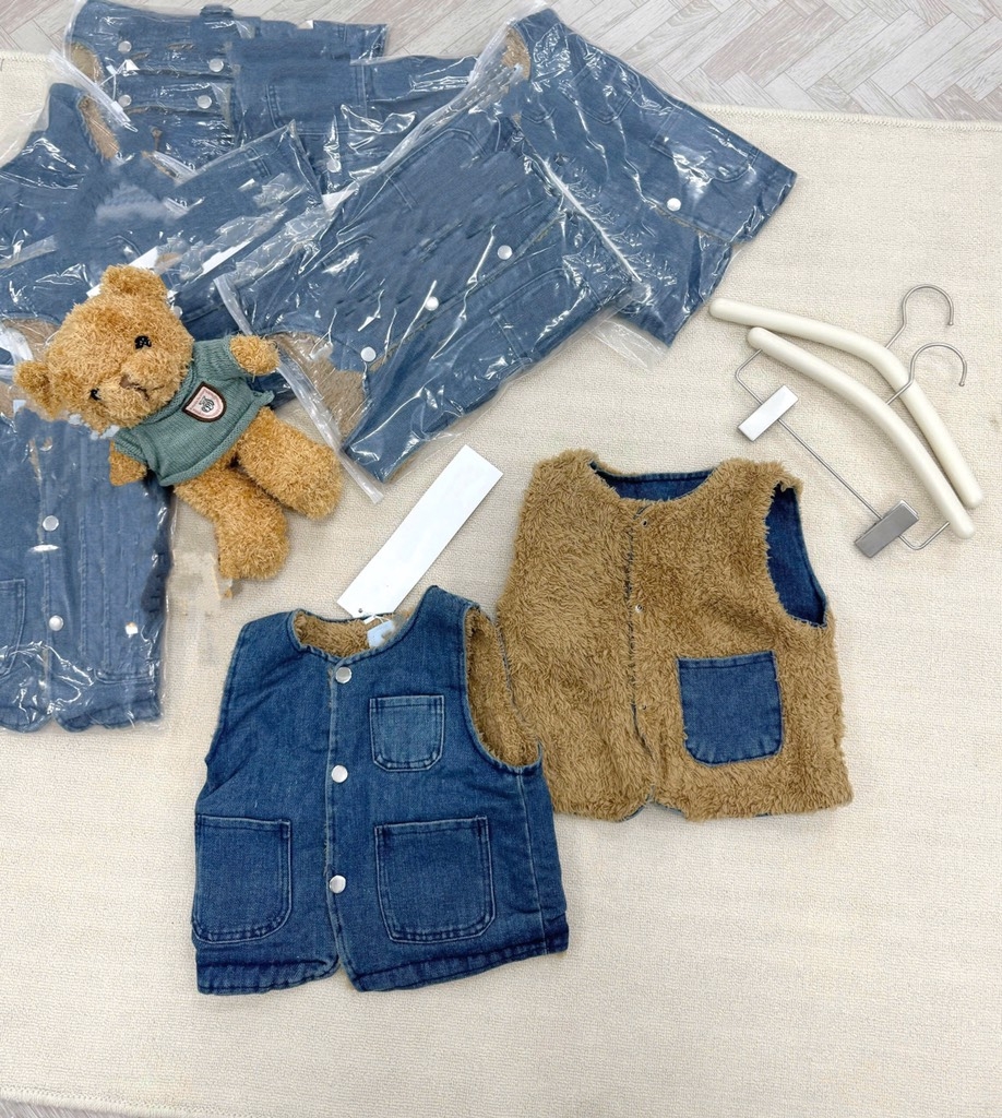 ÁO GILE DENIM LÓT NỈ SIÊU CƯNG CHO BÉ