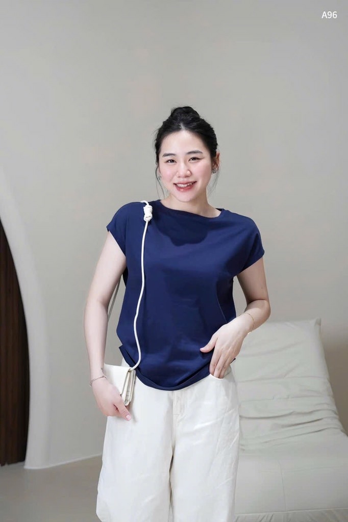 ÁO PHÔNG TAY HẾN XANH THAN NỮ