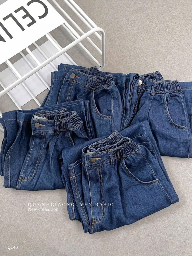 QUẦN BÒ SUÔNG XANH CHUN SAU 1 CÚC NỮ SẴN (SALE 105k)