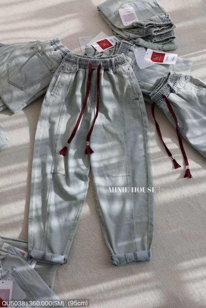 QUẦN BÒ NỮ BAGGY GÂN CHUN (xả 80k)