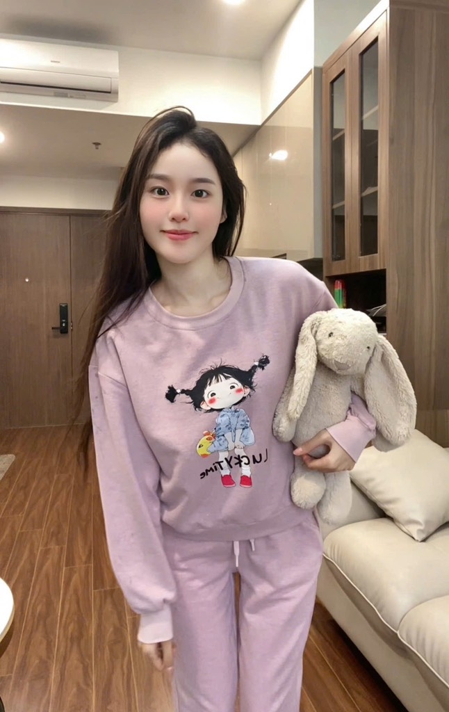 SET DÀI NỈ DƯ TÍM CÔ GÁI NỮ THU ĐÔNG