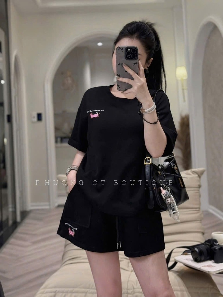 BỘ MÌ THÊU CHÓ 2 MÀU NỮ SẴN (XẢ 99k)