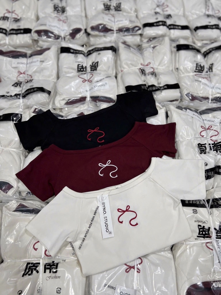 SET 3 ÁO ZIP TRỄ VAI THÊU NƠ