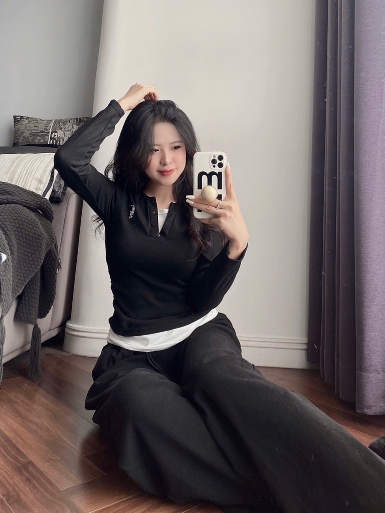 SET BỘ TĂM NHUNG THÊU NGỰA QUẦN SUÔNG 2 MÀU NỮ THU ĐÔNG SẴN