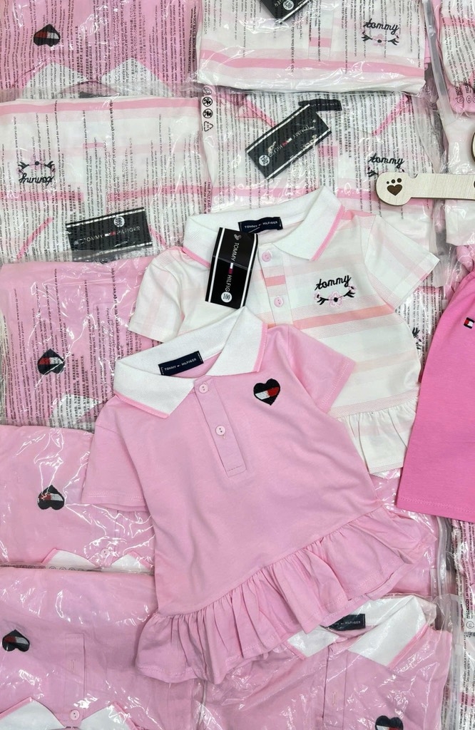 SET 2 BỘ BABYDOLL QUẦN LEGGING THÊU TONE HỒNG BÉ GÁI SẴN (SALE 130k)