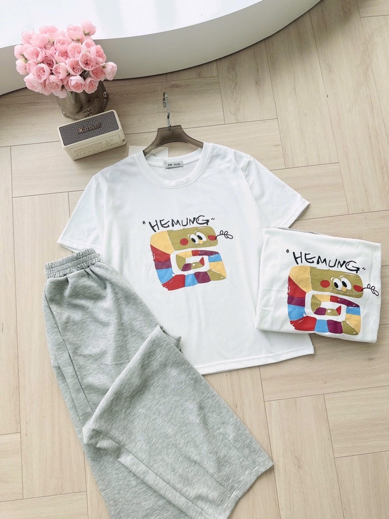 SET ÁO THUN HÌNH IN PET CAO CẤP CHO NỮ (SALE 119k)