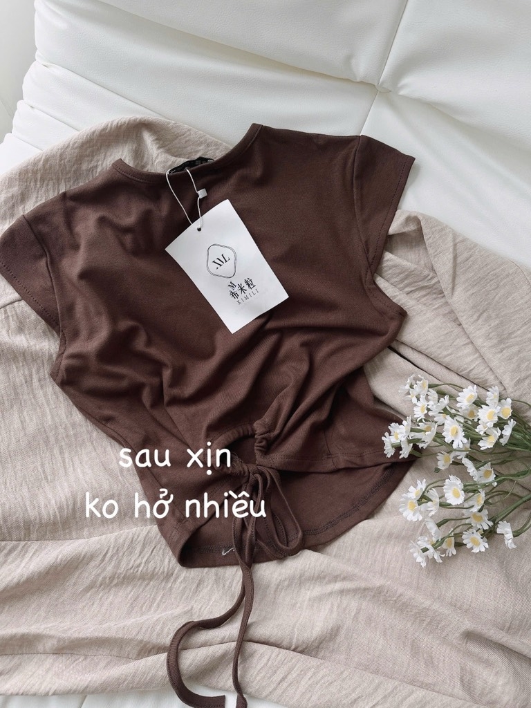 SET CHÂN VÁY ÁO DÚT LƯNG SAU NỮ