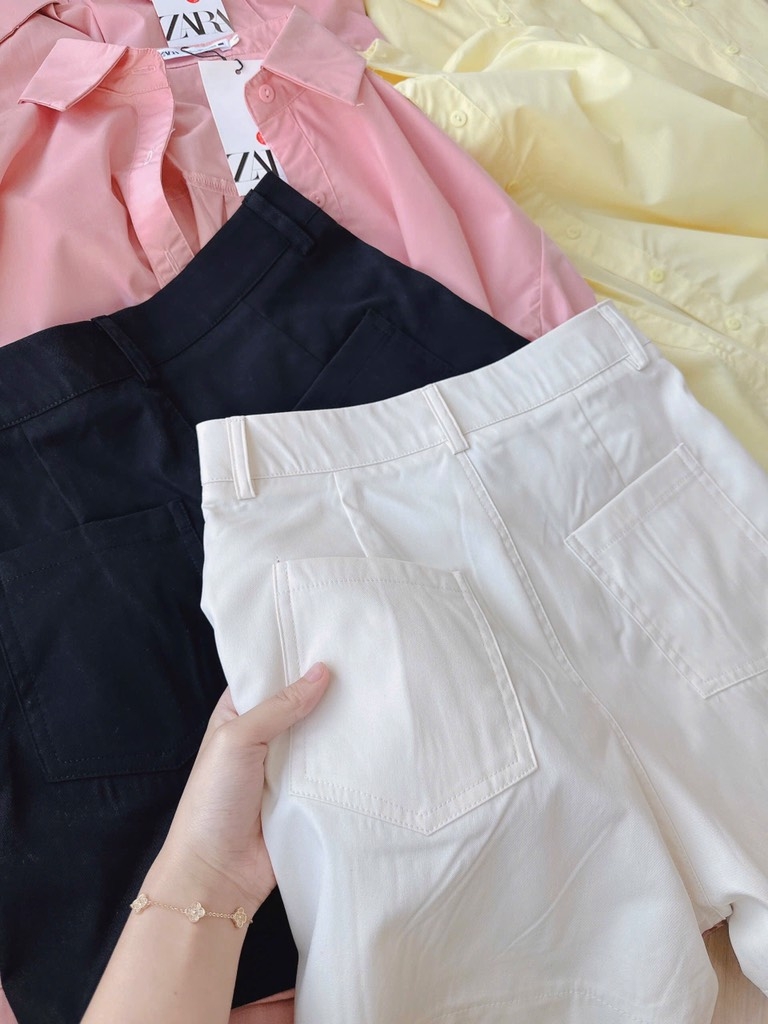SET ÁO SƠ MI MIX QUẦN SHORT NỮ (SALE 143k)