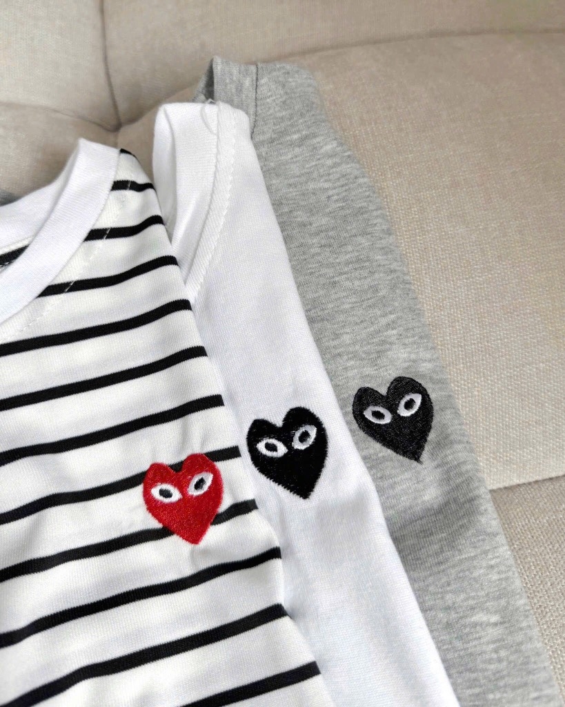 SET 3 ÁO COTTON THÊU TIM CHO BÉ TRAI XUẤT XỊN NEW 2025