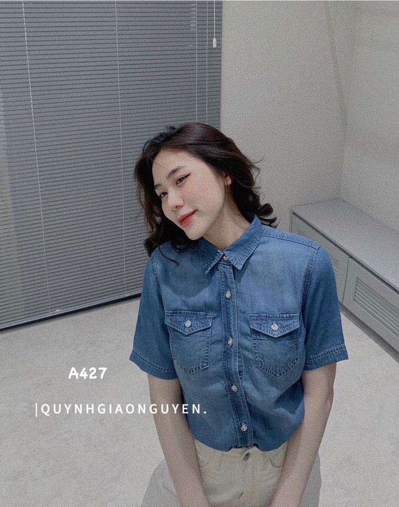 ÁO BÒ NỮ TÚI TRƯỚC FORM TO RỘNG SẴN