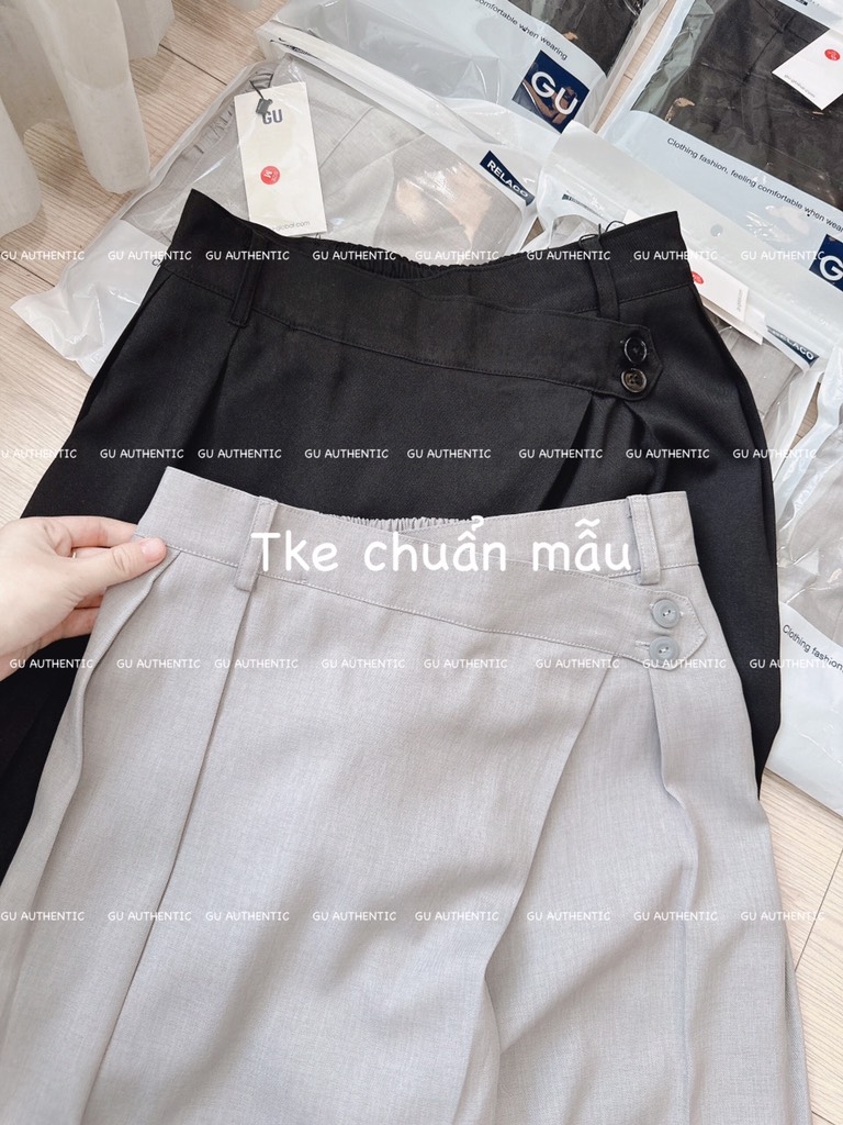 QUẦN BAGGY GU CHÉO CẠP ỐNG RỘNG(xả 85k)