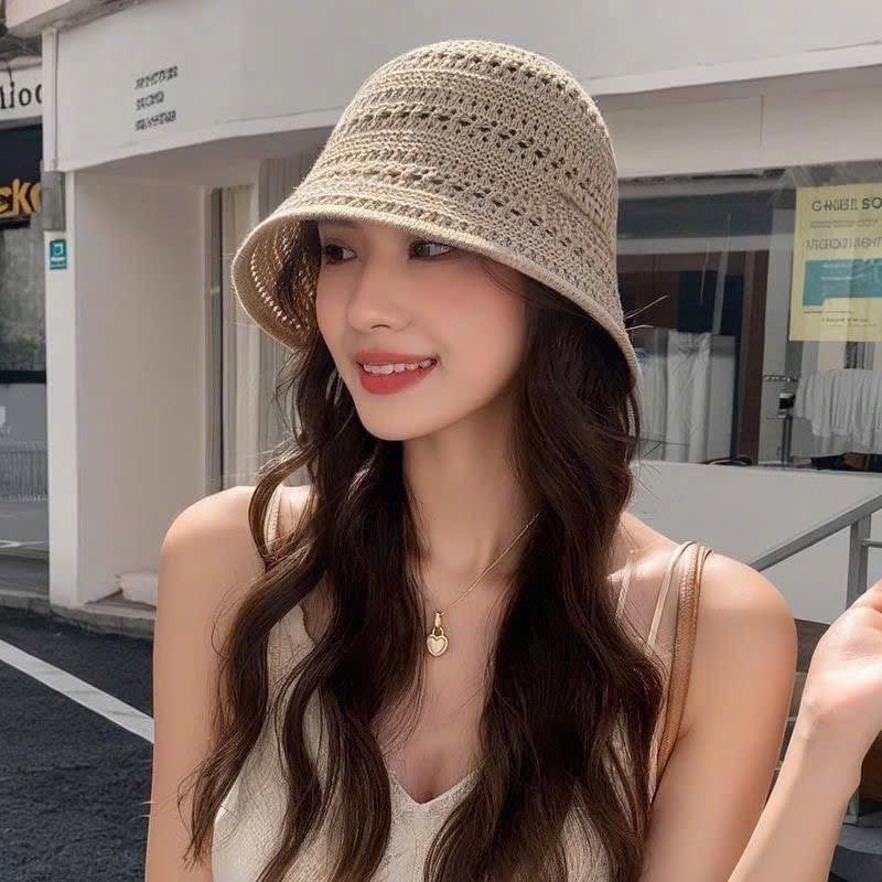 PHỤ KIỆN - MŨ ĐAN LƯỚI VINTAGE NỮ SẴN (SALE 23k)