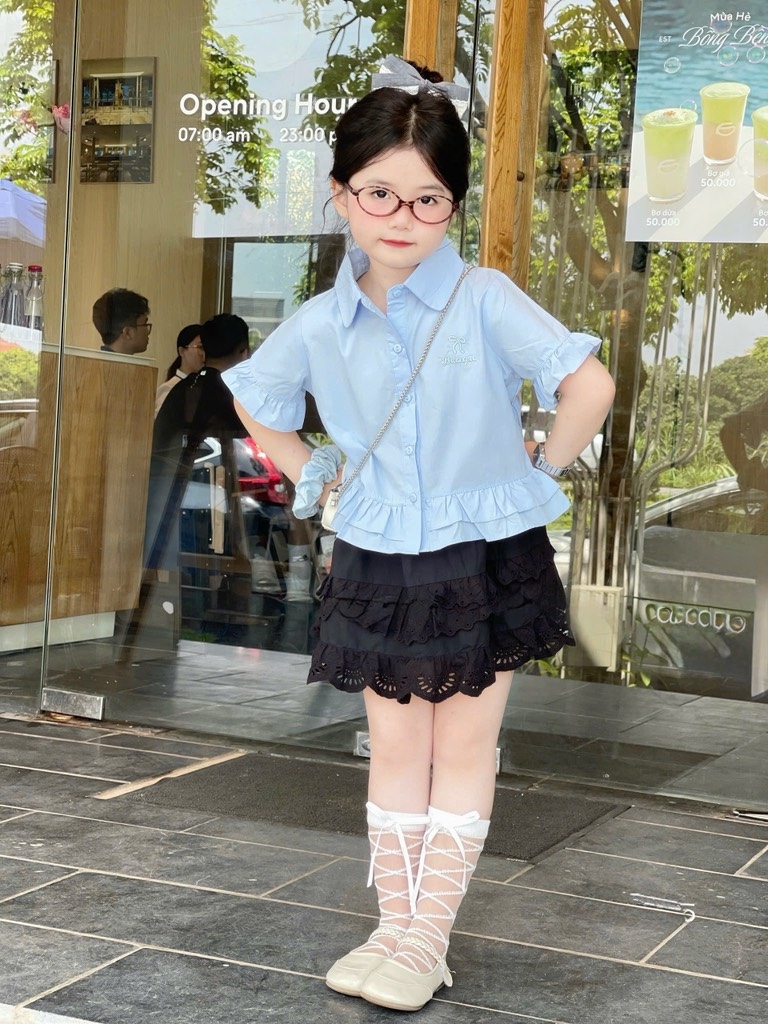ÁO CỘC TAY BÈO BÉ GÁI