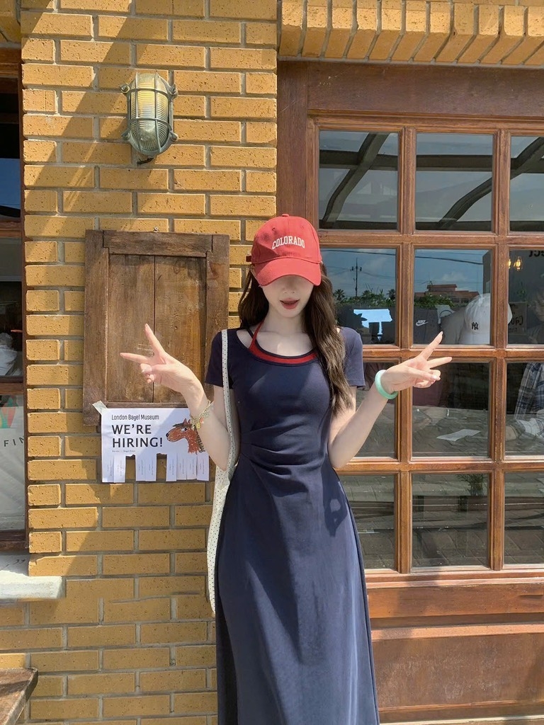 VÁY DÍP PHỐI DÁNG DÀI LI EO NỮ SẴN