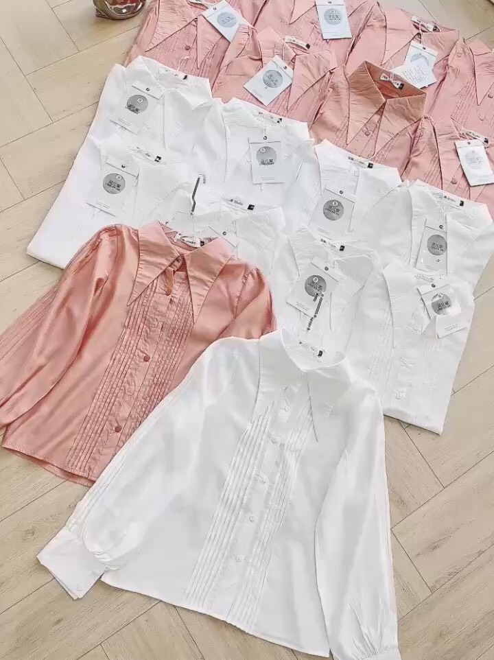 ÁO SƠ MI ZR LI DỌC CỔ CÁCH ĐIỆU NỮ SẴN (SALE 115k)